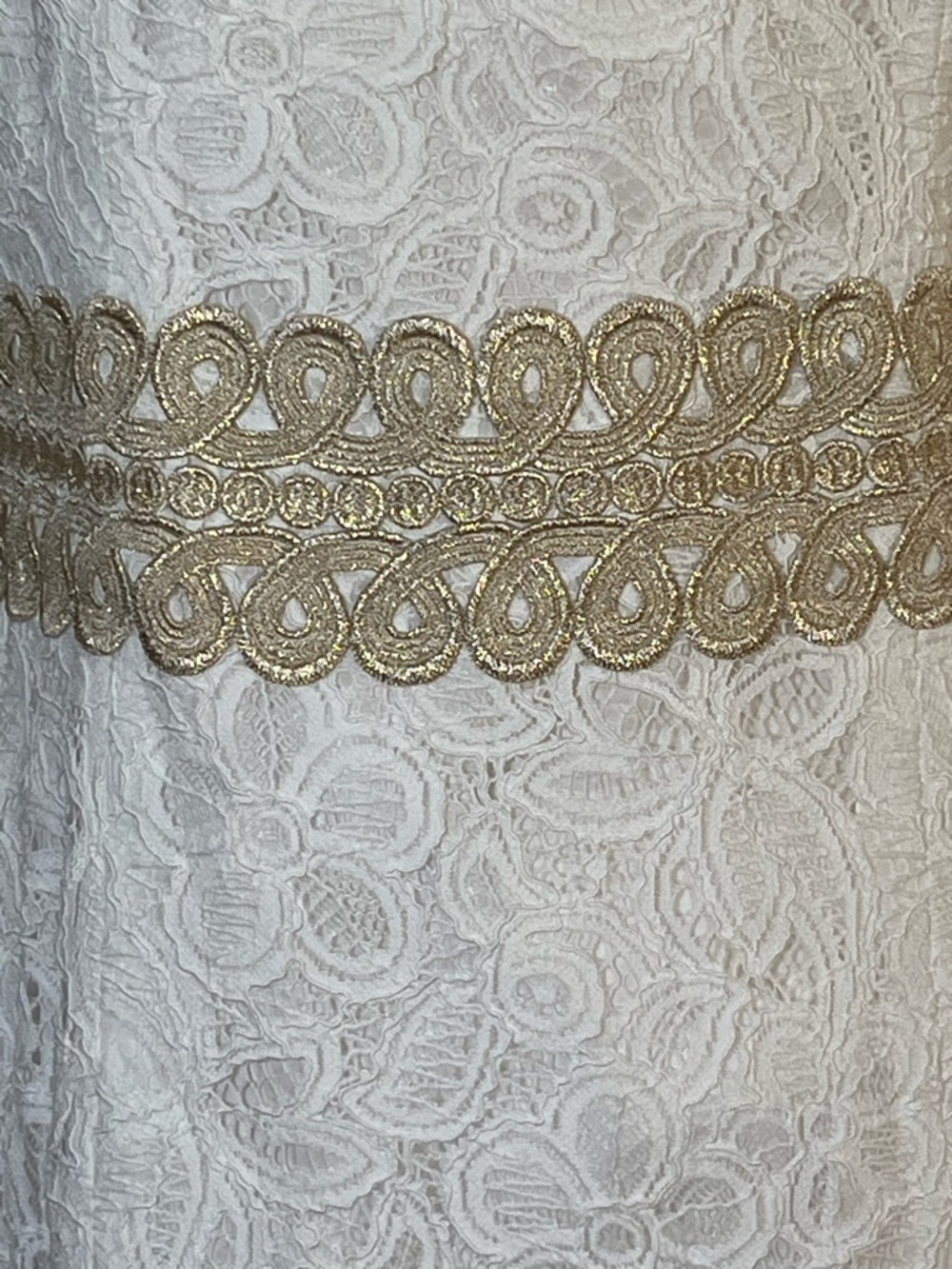 Lilly Pulitzer Ashlyn Shift Floral Lace Dress White Gold Women’s Size 10 Resort - Picture 3 of 8